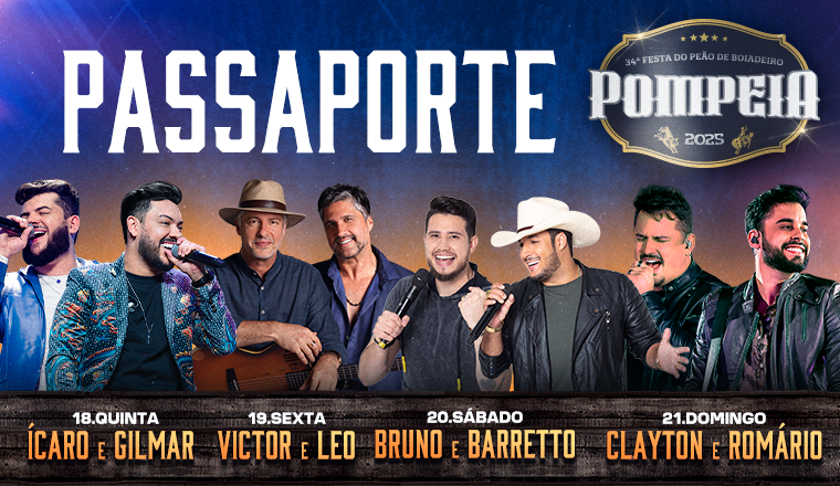 34° Festa do Peão de Boiadeiro de Pompeia 2025 - Bruno e Barretto