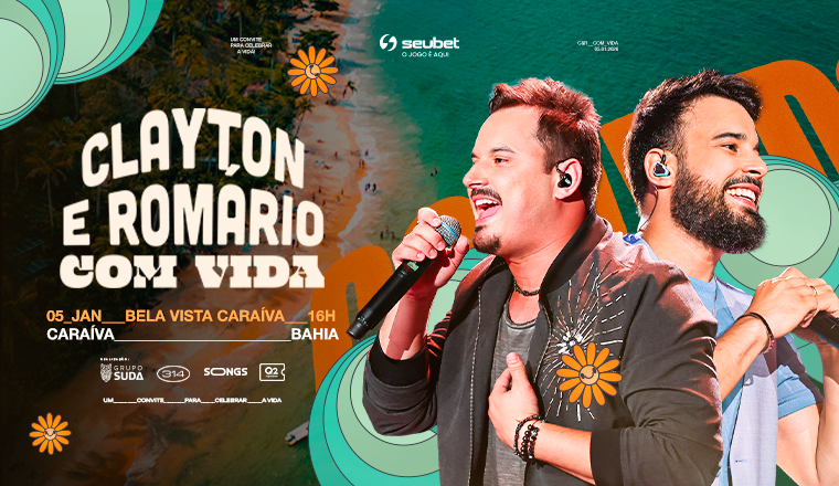 Clayton e Romário com Vida em Caraíva