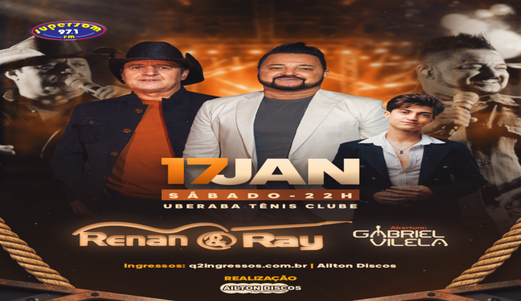 Renan e Ray em Uberaba