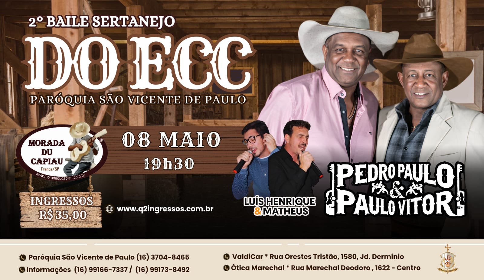 2° Baile Sertanejo do Ecc - Paróquia São Vicente de Paulo em Franca