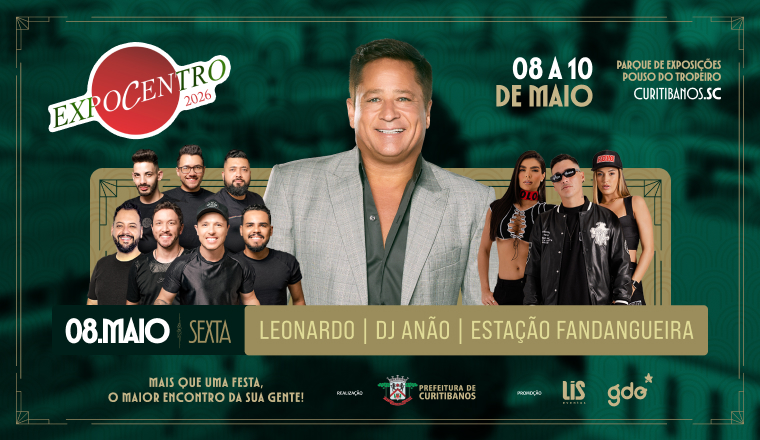 Leonardo - Expocentro 2026 em Curitibanos