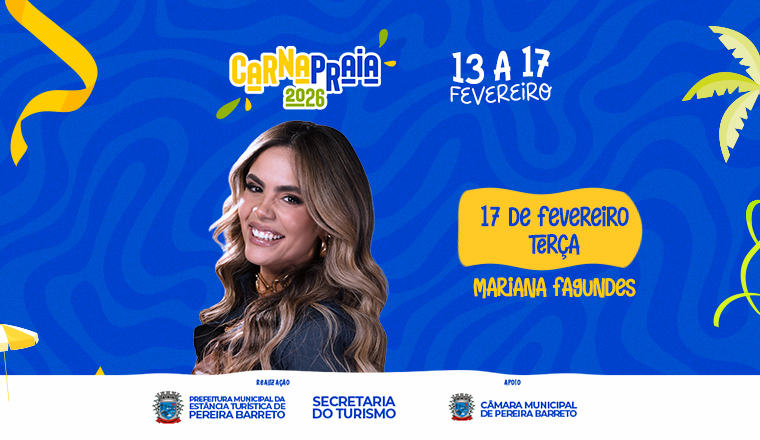 Mariana Fagundes - Carnapraia 2026 em Pereira Barreto