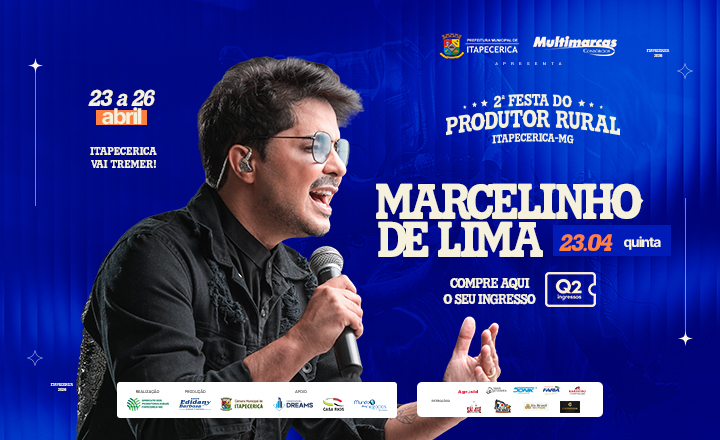 Marcelinho Lima - 2ª Festa do Produtor Rural 2026 em Itapecerica - Marcelinho de Lima