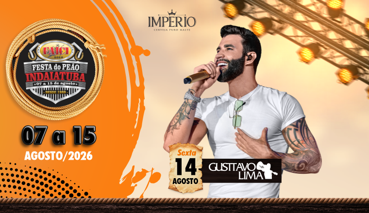 Gusttavo Lima - Faici Festa do Peão de Indaiatuba 2026 em Indaiatuba - Gusttavo Lima