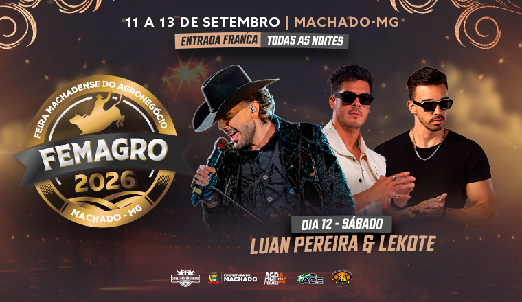 Luan Pereira + Lekote - Femagro 2026 em Machado - Luan Pereira + Lekote
