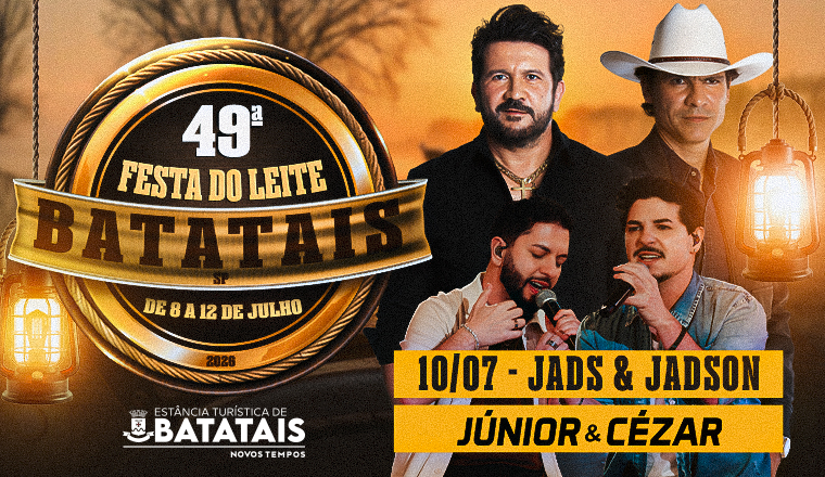 Jads e Jadson + Júnior e Cézar - 49ª Festa do Leite 2026 em Batatais