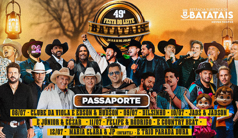Trio Parada Dura + Maria Clara e Jp (Show Infantil) - 49ª Festa do Leite 2026 em Batatais - Jads e Jadson