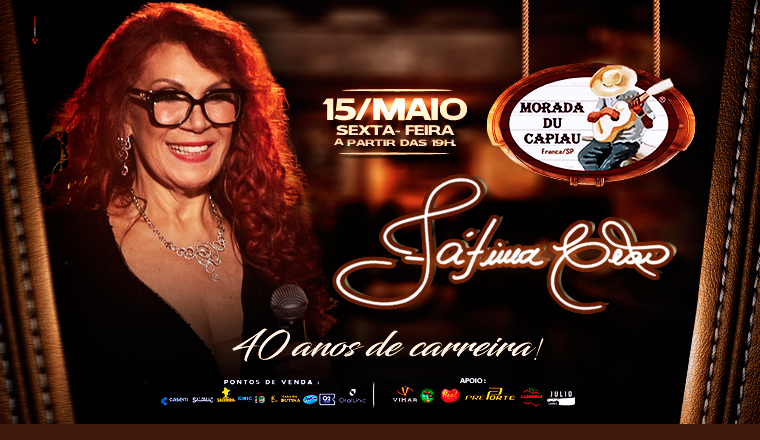 Fátima Leão 40 Anos de Carreira na Morada Du Capiau em Franca