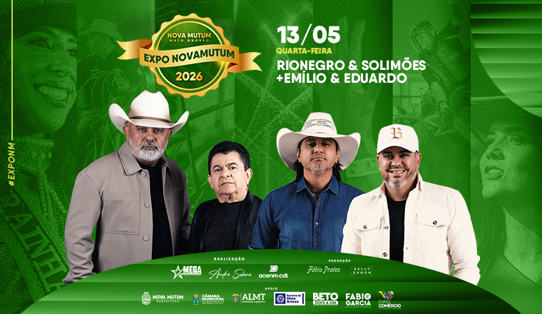 Rionegro e Solimões + Emílio e Eduardo - Expo Novamutum 2026 em Nova Mutum