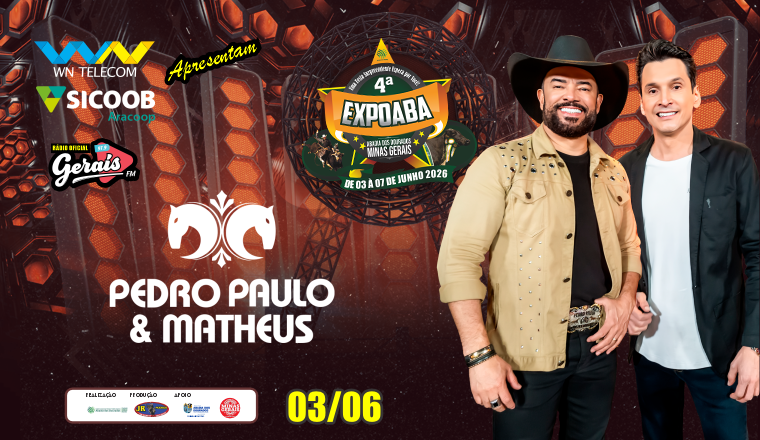 Pedro Paulo e Matheus - 4ª Expoaba 2026 em Abadia dos Dourados