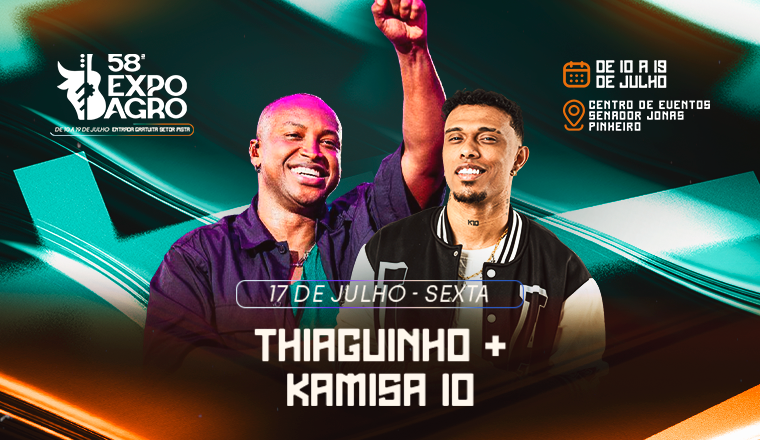 Thiaguinho + Kamisa 10 - 58ª Expoagro Cuiabá 2026 em Cuiabá