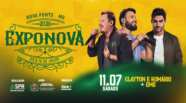Clayton e Romário + Eme - Exponova 2026 em Nova Ponte