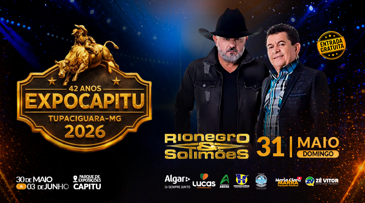 Frontstage: Rionegro e Solimões - Expocapitu 2026 em Tupaciguara 