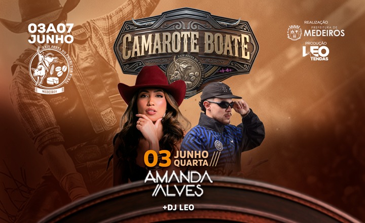 03/06/2026 Quarta: Camarote Boate - 24ª Festa do Produtor Rural 2026 em Medeiros