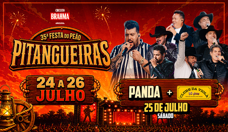 Clube da Viola + Panda - 35ª Festa do Peão em Pitangueiras - Panda + Clube da Viola