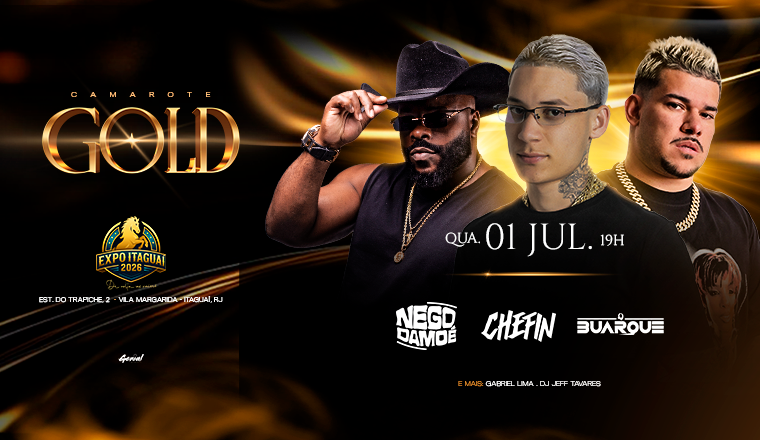 Expo Itaguaí 2026 - Chefin, Nego Damoé e DJ Buarque