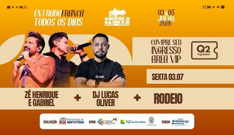 Zé Henrique e Gabriel - 22º Festival do Carro de Boi em Matutina - Zé Henrique e Gabriel + Dj Lucas Oliver + Rodeio