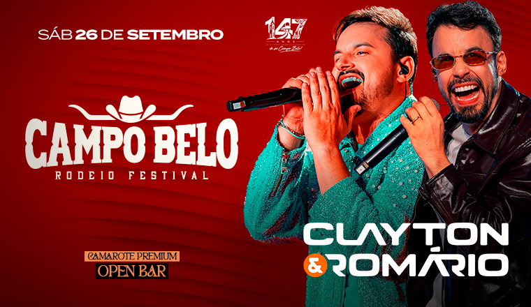 Clayton e Romário - Campo Belo Rodeio Festival 2026 em Campo Belo